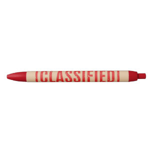 Pluma de tinta negra clasificada estampada