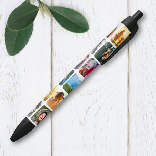 Pluma de tinta negra de doble cara con 12 plantill