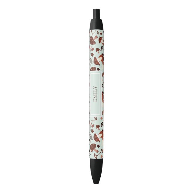 Pluma de tinta negra de Fox Whimsical (Frente vertical)
