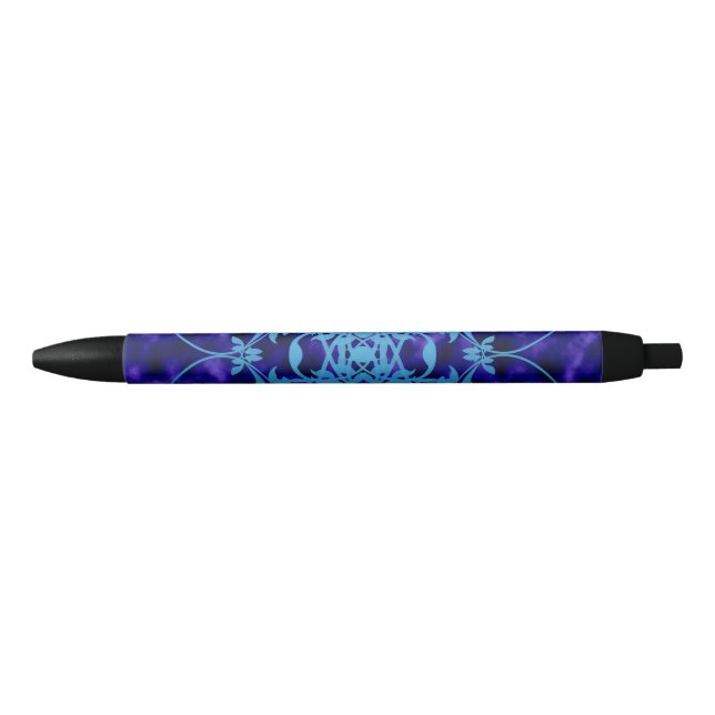 Pluma de tinta negra de la puerta azul (Anverso)