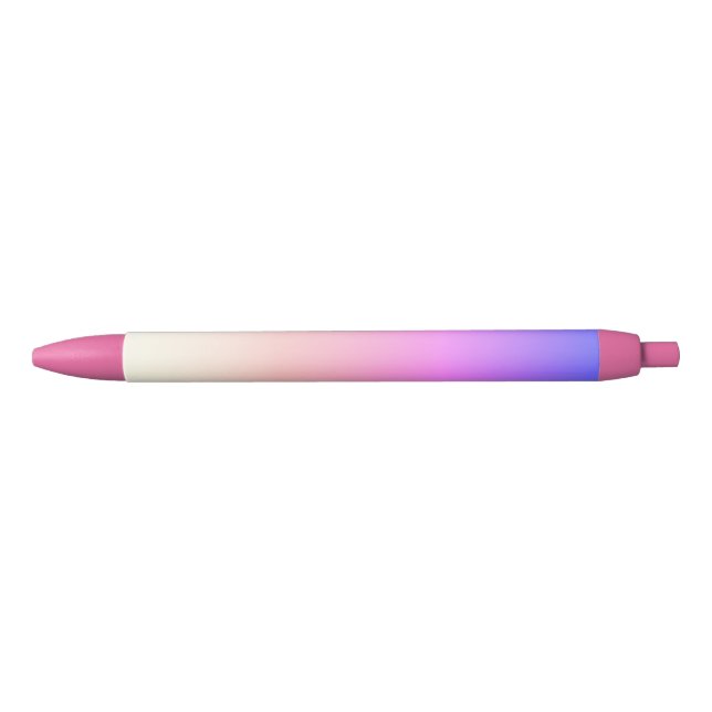Pluma de tinta negra gradiente rosado caliente (Anverso)