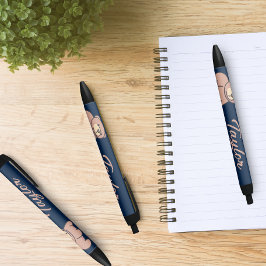 Pluma de tinta negra personalizada para el bebé de