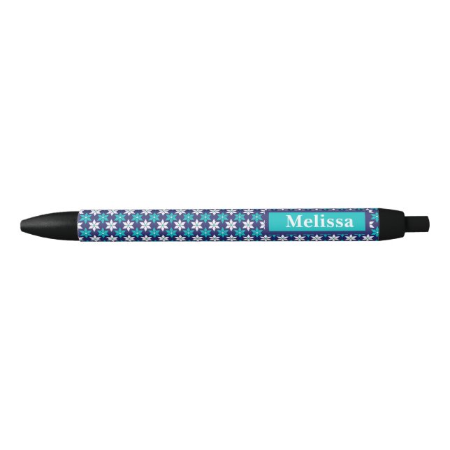 Pluma de tinta personalizada, diseño geométrico (Anverso)