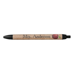 Pluma del profesor de encargo de Apple y del yute