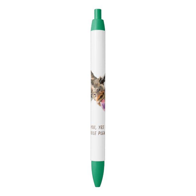 Pluma divertida de jirafa - Personalizado Texto (Frente vertical)