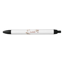 Pluma Elegante Floral Personalizada