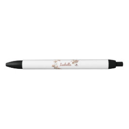 Pluma Elegante Floral Personalizada