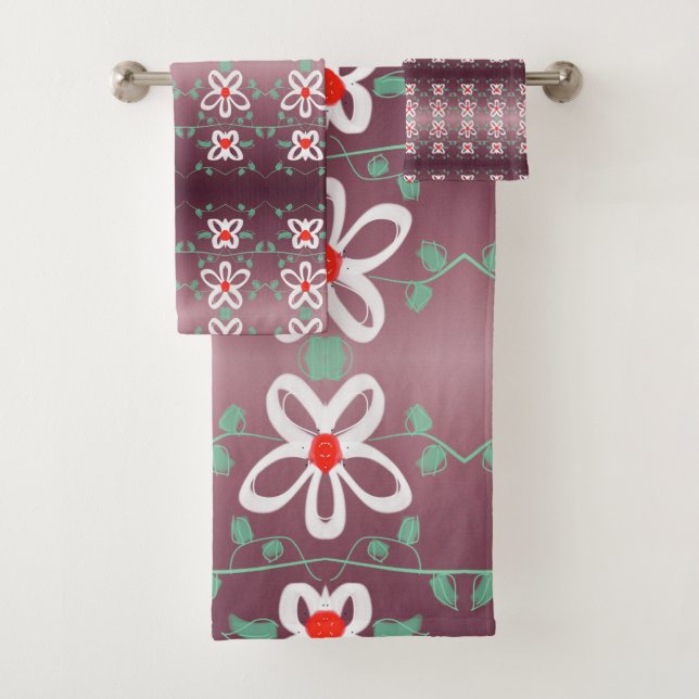 Pluma elegante y floral roja (In situ)