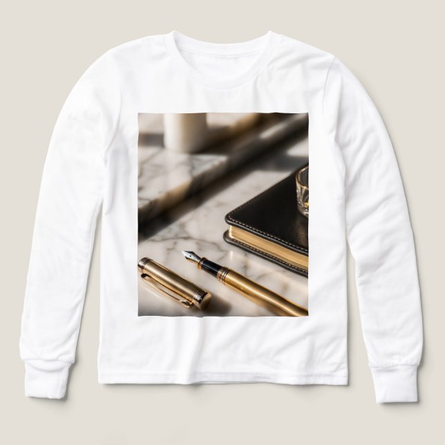 Pluma Estilográfica de Oro de Lujo para Escritorio (Diseño frontal)