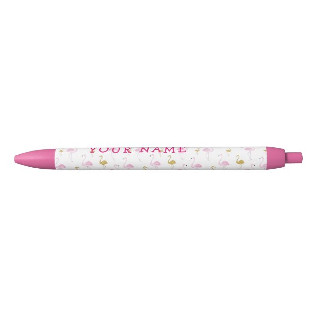 Pluma Flamingo Tropical Personalizada (Anverso)