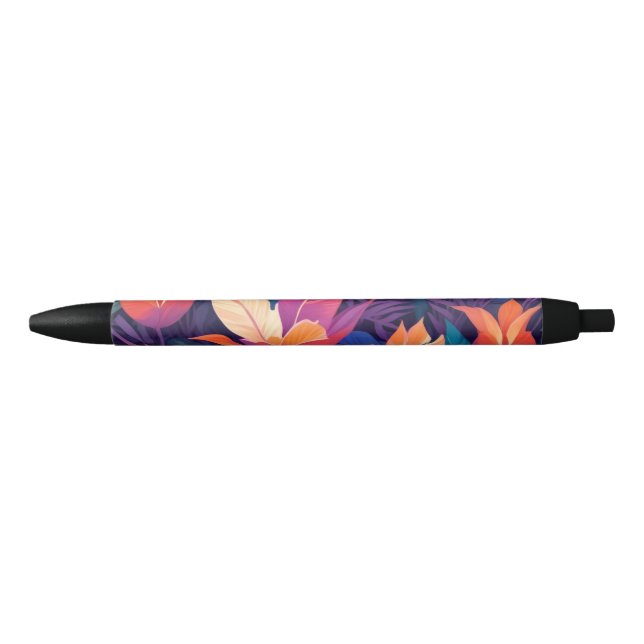 Pluma floral colorida (Anverso)