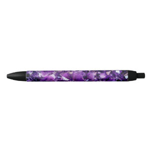 Pluma Gemstone Géode Crystal Amethyst Púrpura