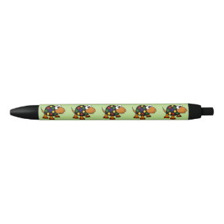Pluma manchada divertida de la tinta de la tortuga