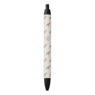 Pluma monogramada del patrón de perros Boxer