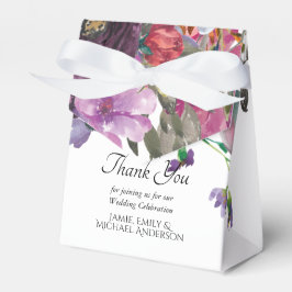 Pluma Naranja Floral Personalizada Caja de Favor P