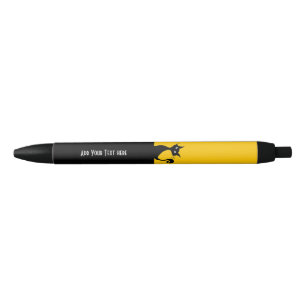 Pluma negra de encargo del ajuste del gato negro,