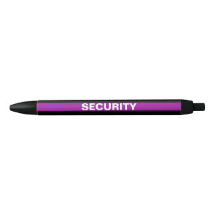 PLUMA NEGRA DE LA LÍNEA DELGADA DE SEGURIDAD