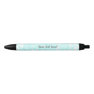 Pluma personalizada burbujas azules