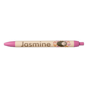 Pluma personalizada de Hedgehog y Flores somnolien