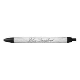Pluma personalizada moderna de mármol blanco