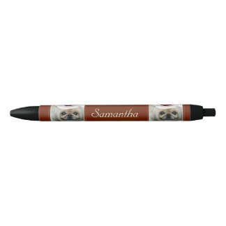 Pluma personalizada Pekingese del navidad