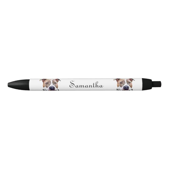 Pluma personalizada perro de Pitbull (Anverso)