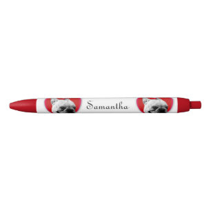 Pluma personalizada rojo del bulldog francés de l