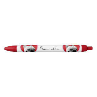 Pluma personalizada rojo del bulldog francés de la