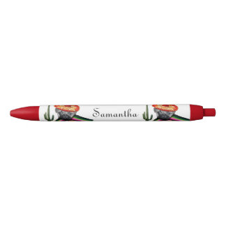 Pluma personalizada rojo mexicano del perro del
