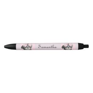 Pluma personalizada rosa del terrier de Yorkshire