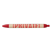 Pluma privada de tinta negra estampada