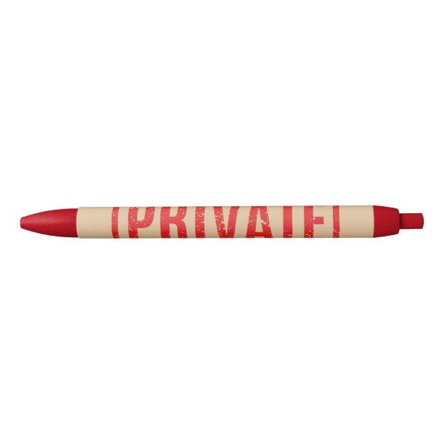 Pluma privada de tinta negra estampada (Anverso)