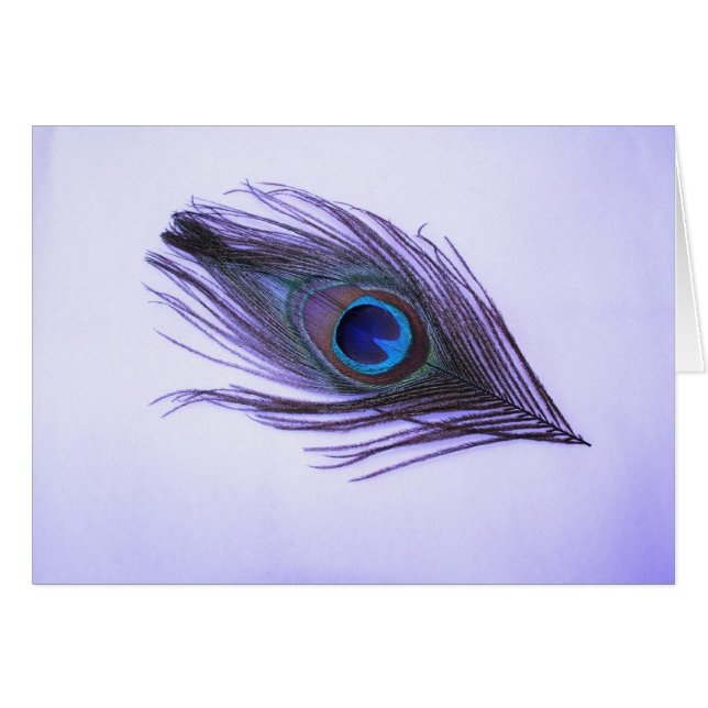 Pluma púrpura del pavo real (Anverso (Horizontal))