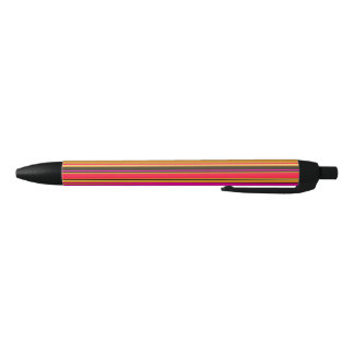 Pluma rayada de oro, rojo y magenta