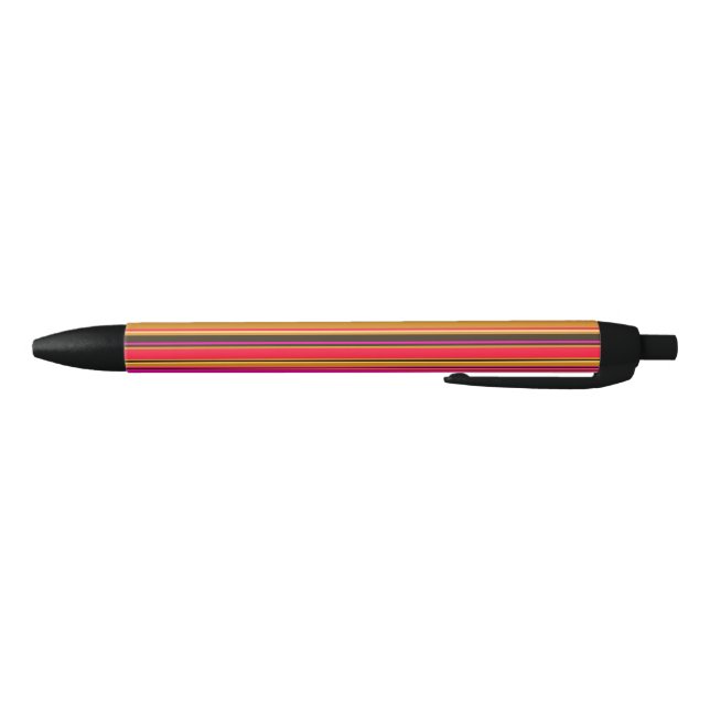 Pluma rayada de oro, rojo y magenta (Parte de abajo)