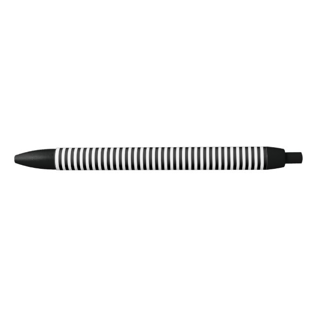 Pluma rayada negra y blanca (Anverso)