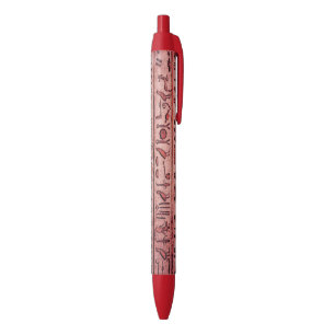 Pluma roja de jeroglíficos egipcios antiguos