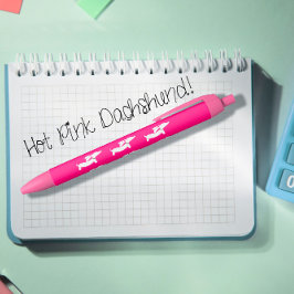Pluma rosa de perro de Dachshund Wiener