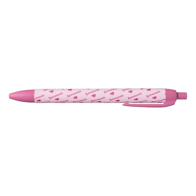 Pluma rosa personalizada - Cualquier nombre con co (Parte de abajo)