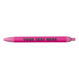 Pluma rosada de neón con el texto personalizado