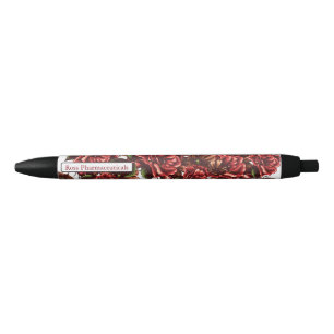 Pluma Rustica Rústica de Roses Rojas Personalizada