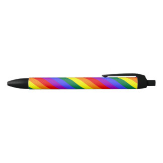 Pluma sólida D de la raya del arco iris