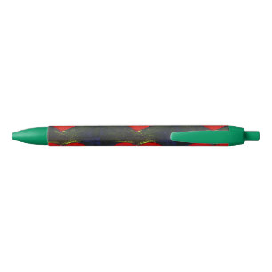 Pluma verde para el corazón pintada