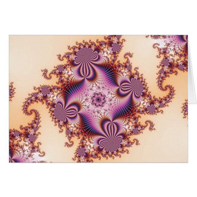 Plumas de azúcar - Tarjeta fractal (Anverso (Horizontal))