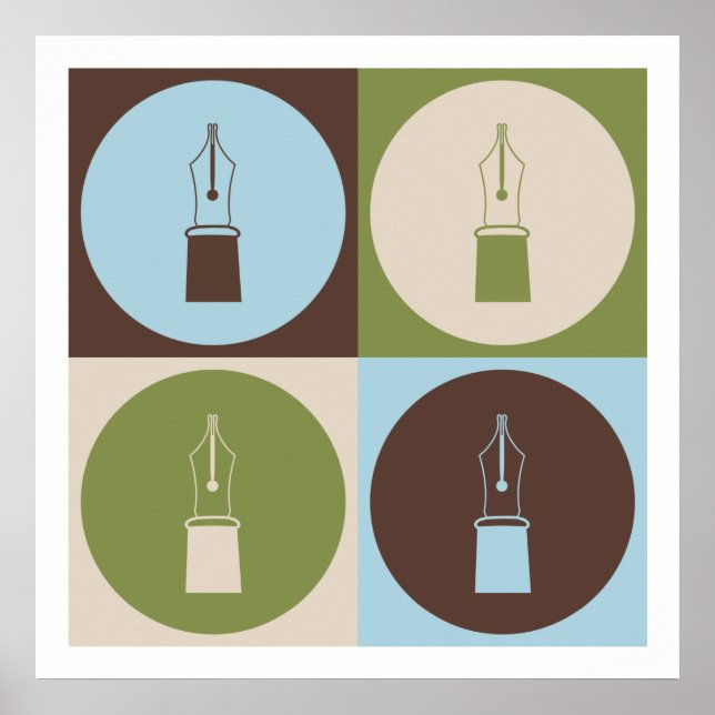 Plumas de fuentes de arte pop (Frente)