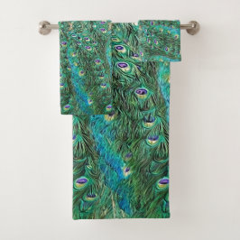 Plumas de pavo real, abstractas - patrón en acríli