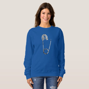 plumas de seguridad de plata sudadera para mujeres