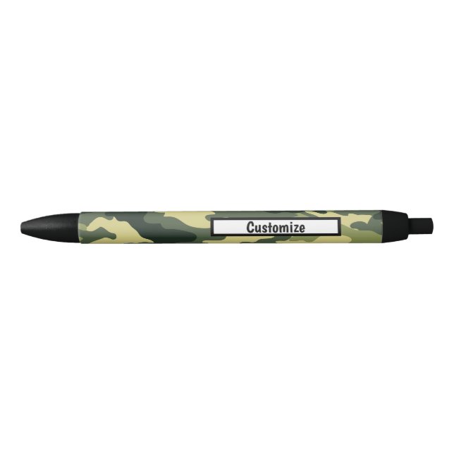 Plumas personalizadas - Verde de camuflaje (Anverso)