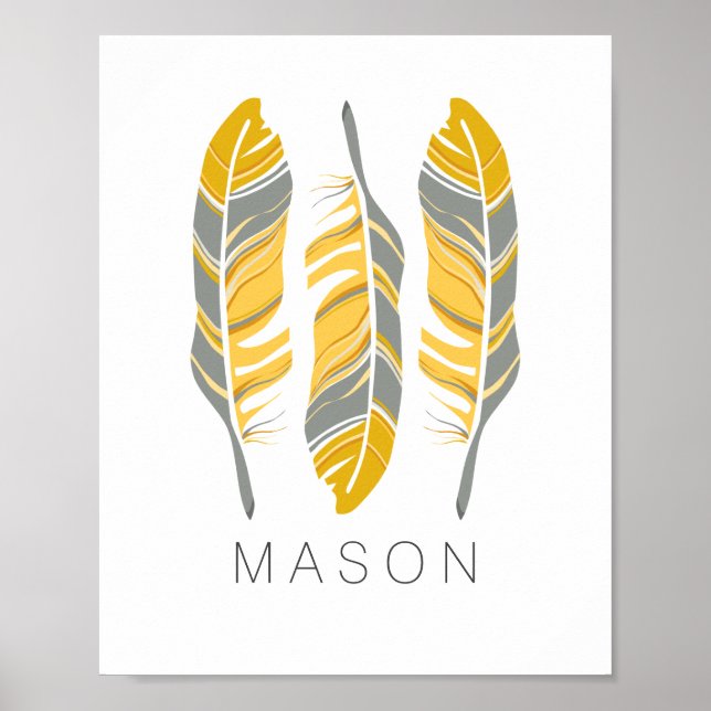 Plumas Rústicas Permanece Salvaje Arte Personaliza (Frente)