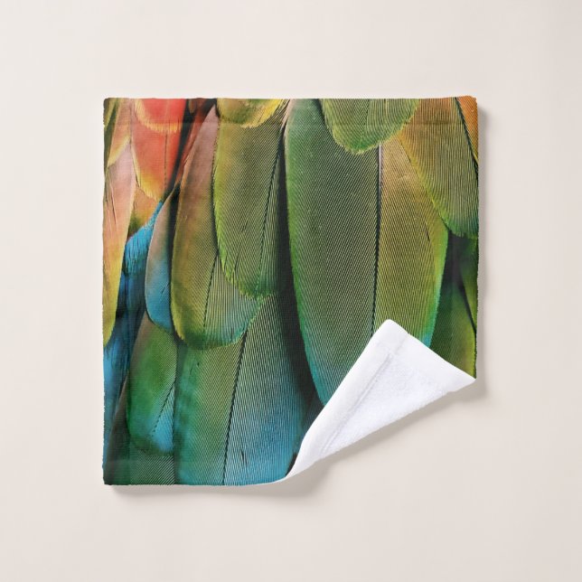 plumas verdes y azules (Toallita)